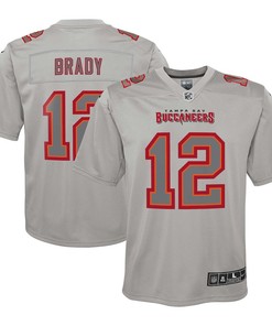 Tom Brady Tampa Bay Buccaneers Youth Atmosphere Game Jersey - Gray
