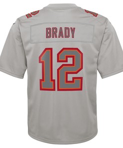 Tom Brady Tampa Bay Buccaneers Youth Atmosphere Game Jersey - Gray