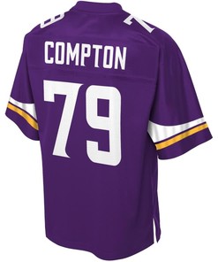Tom Compton Minnesota Vikings Nfl Pro Line Big Tall Player Jersey - Purple