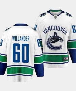 Tom Willander #60 Vancouver Canucks 2023 NHL Draft Away Men Jersey - White
