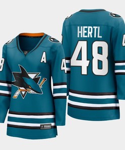 Tomas Hertl 48 San Jose Sharks 2022-23 Home Women Premier Breakaway Jersey Teal
