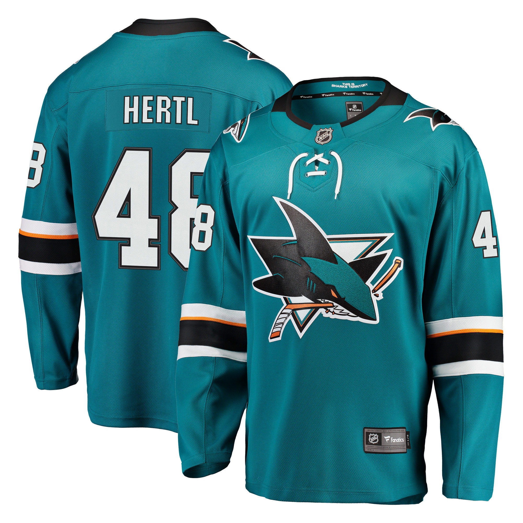 Tomas Hertl San Jose Sharks Fanatics Branded Home Premier Breakaway Player Jersey - Teal Nhl
