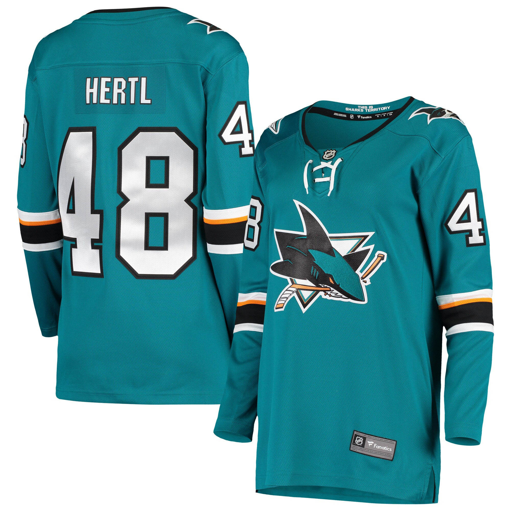 Tomas Hertl San Jose Sharks Fanatics Branded Womens Breakaway Home Player Jersey - Teal Nhl