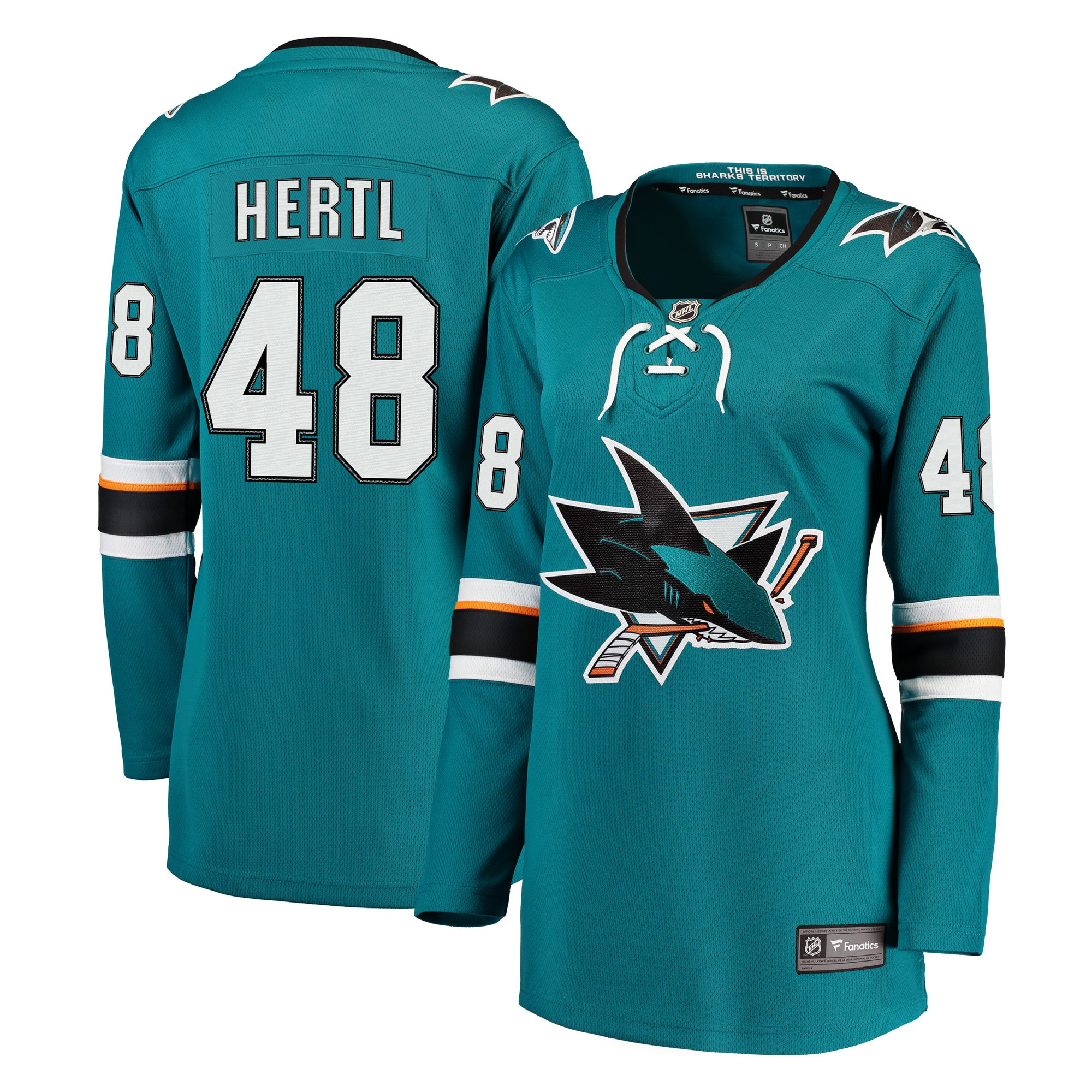 Tomas Hertl San Jose Sharks Fanatics Branded Womens Home Premier Breakaway Player Jersey - Teal Nhl