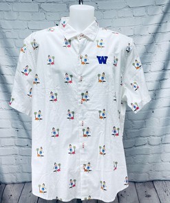 Tommy Bahama Xxl Hawaiian Shirt Hula Girls Washington Huskies
