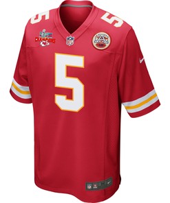 Tommy Townsend 5 Kansas City Chiefs Super Bowl LVII Champions 3 Stars Men Game Jersey - Red