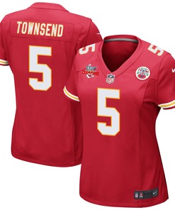 Tommy Townsend 5 Kansas City Chiefs Super Bowl LVII Champions 3 Stars Women Game Jersey - Red