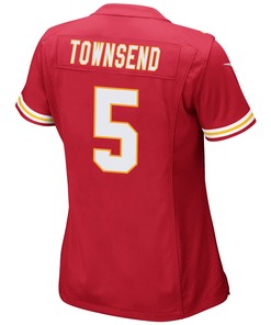 Tommy Townsend 5 Kansas City Chiefs Super Bowl LVII Champions 3 Stars Women Game Jersey - Red