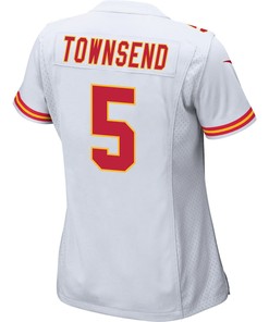 Tommy Townsend 5 Kansas City Chiefs Super Bowl LVII Champions 3 Stars Women Game Jersey - White