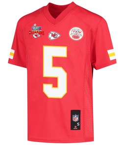Tommy Townsend 5 Kansas City Chiefs Super Bowl LVII Champions 3 Stars Youth Game Jersey - Red