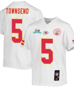Tommy Townsend 5 Kansas City Chiefs Super Bowl LVII Champions Youth Game Jersey - White