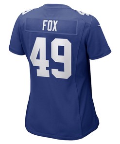 Tomon Fox New York Giants Women's Game Player Jersey - Royal