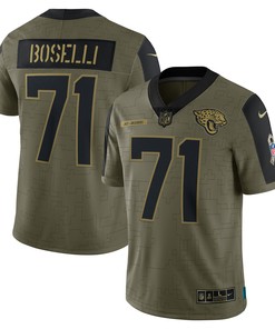 Tony Boselli Jacksonville Jaguars 2021 Salute To Service Retired Player Limited Jersey - Olive Nfl