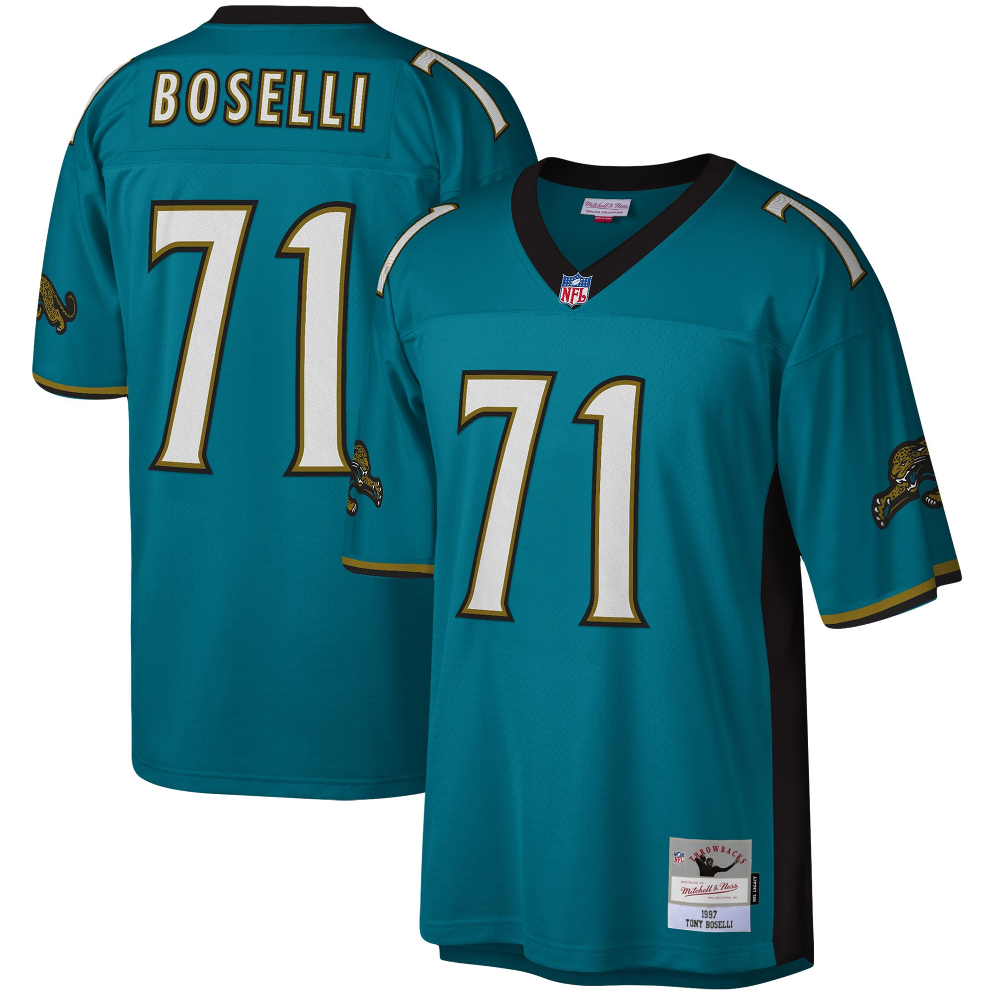 Tony Boselli Jacksonville Jaguars Mitchell & Ness Legacy Replica Jersey - Teal Nfl