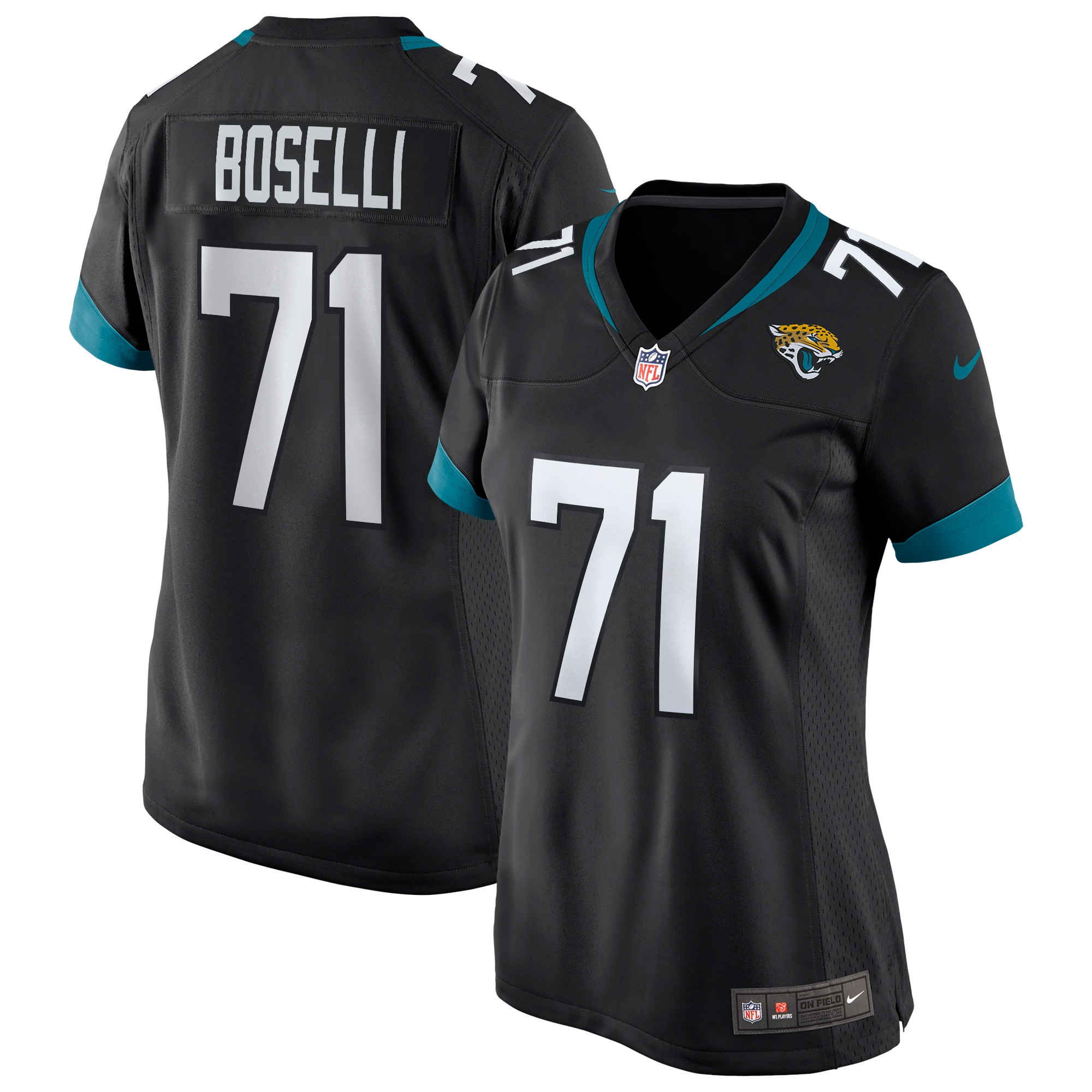 Tony Boselli Jacksonville Jaguars Womens Game Retired Player Jersey - Black Nfl