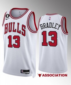 Tony Bradley 13 Chicago Bulls White Men Jersey 2022-23 Association Edition NO.6 Patch