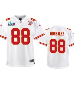 Tony Gonzalez 88 Kansas City Chiefs Super Bowl LVII Game Jersey - Youth White