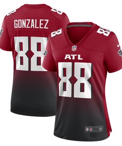 Tony Gonzalez Atlanta Falcons Womens Retired Game Jersey - Red Nfl