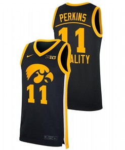 Tony Perkins 11 Iowa Hawkeyes 2022 Equality Big Ten Men Jersey - Black