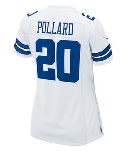 Tony Pollard 20 Dallas Cowboys Women's Game Player Jersey - White