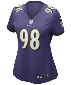 Tony Siragusa 98 Baltimore Ravens Women's Game Retired Player Jersey - Purple