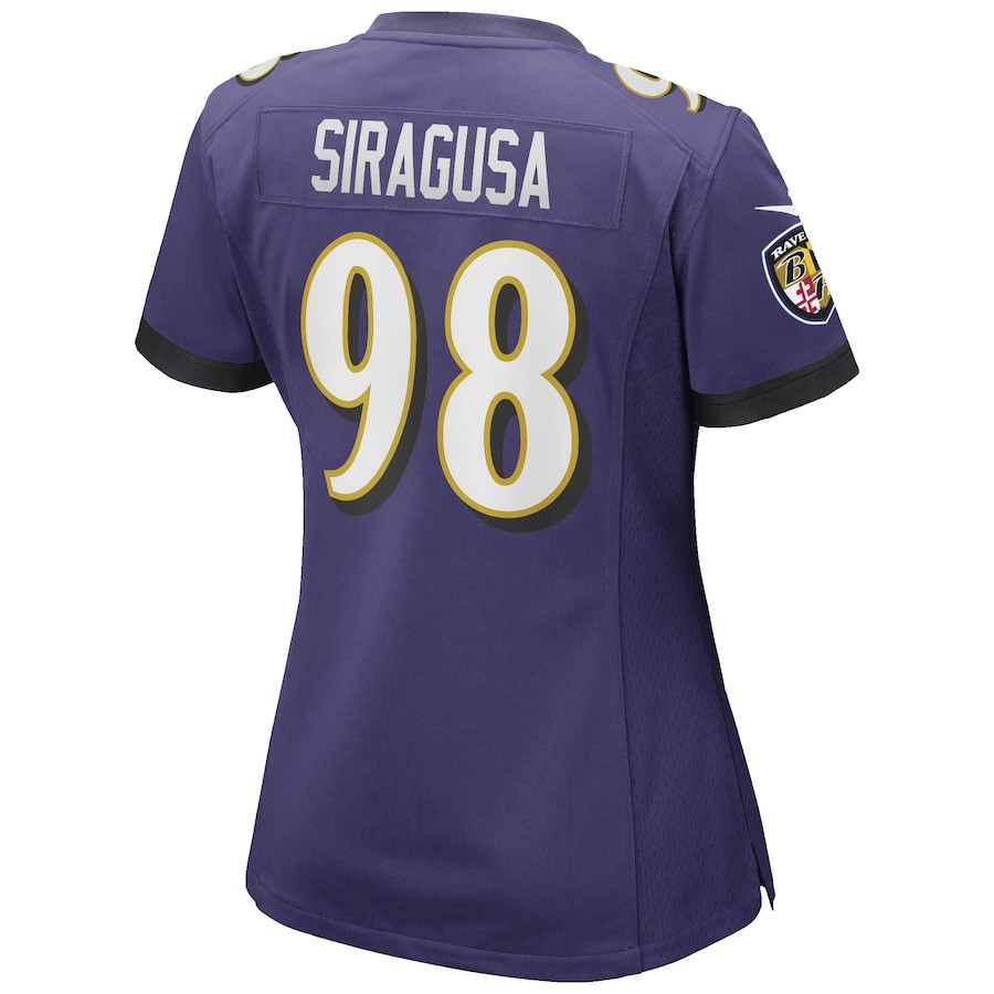 Tony Siragusa 98 Baltimore Ravens Women's Game Retired Player Jersey - Purple