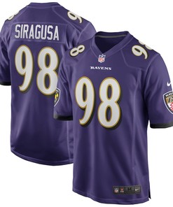 Tony Siragusa Baltimore Ravens Game Retired Player Jersey - Purple