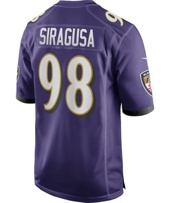 Tony Siragusa Baltimore Ravens Game Retired Player Jersey - Purple