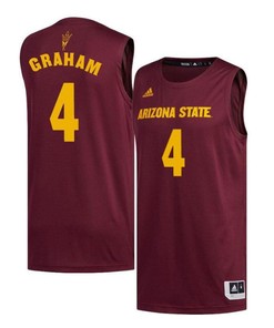 Torian Graham 4 Arizona State Sun Devils Basketball Men Jersey - Maroon