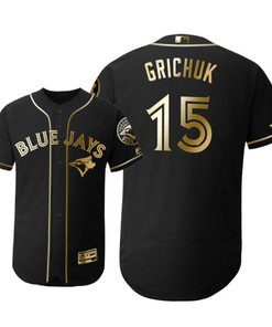 Toronto Blue Jays #15 Randal Grichuk Mlb 2019 Golden Brandedition Black Jersey Gift For Blue Jays Fans