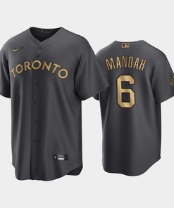 Toronto Blue Jays Alek Manoah 6 2022-23 All-Star Game AL Charcoal Jersey