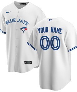 Toronto Blue Jays Home Replica Custom Jersey - White Custom Jerseys Mlb