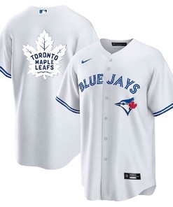 Toronto Blue Jays Leafs White Cool Base Stitched Jersey