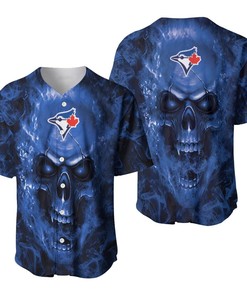 Toronto Blue Jays Mlb Fan Skull Baseball Jersey