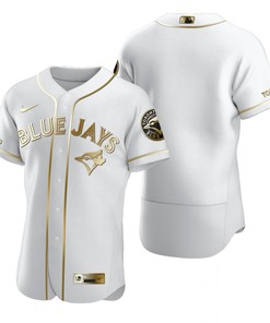 Toronto Blue Jays Mlb Golden Brandedition White Jersey Gift For Blue Jays Fans