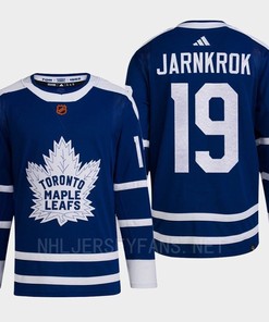Toronto Maple Leafs 2022 Reverse Retro 2.0 Calle Jarnkrok 19 Blue Primegreen Jersey Men's