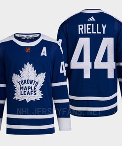 Toronto Maple Leafs 2022 Reverse Retro 2.0 Morgan Rielly 44 Blue Primegreen Jersey Men's