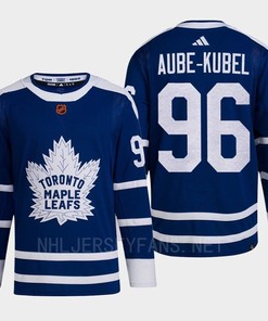 Toronto Maple Leafs 2022 Reverse Retro 2.0 Nicolas Aube-Kubel 96 Blue Primegreen Jersey Men's