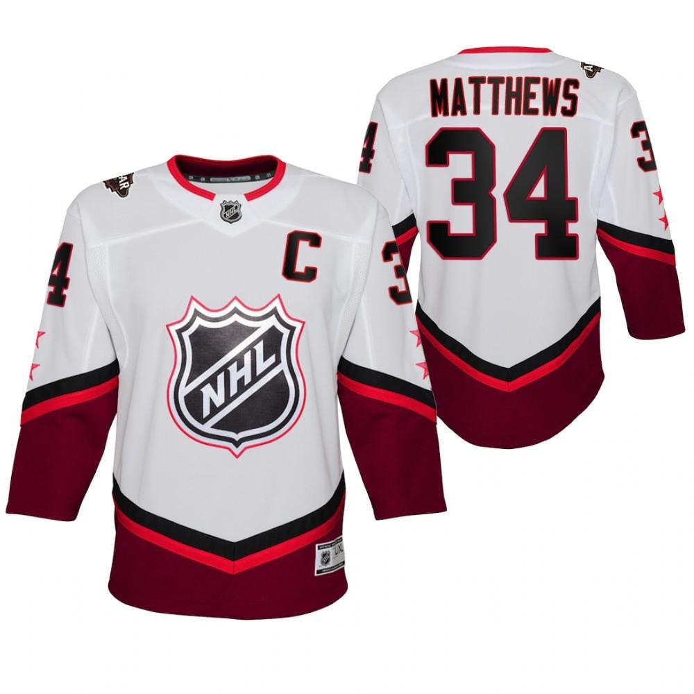 Toronto Maple Leafs Auston Matthews 34 White 2022 All-Star Eastern Jersey Youth