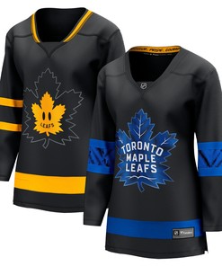 Toronto Maple Leafs Fanatics Branded Womens Alternate Premier Breakaway Reversible Blank Jersey - Black Nhl