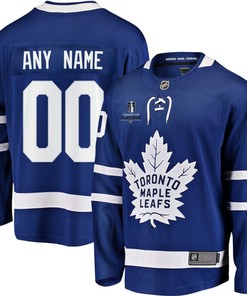 Toronto Maple Leafs Stanley Cup 2023 Playoffs Patch Home Breakaway Custom Men Jersey - Blue