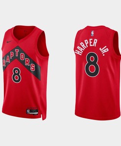 Toronto Raptors 8 Ron Harper Jr. 2022-23 Icon Edition Red Men Jersey