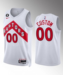 Toronto Raptors Custom 00 White Association Edition Men Jersey 2022-23 Swingman
