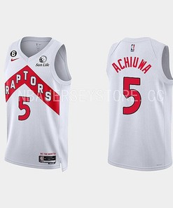 Toronto Raptors Precious Achiuwa 5 2022-23 Association Edition White Men Jersey Swingman