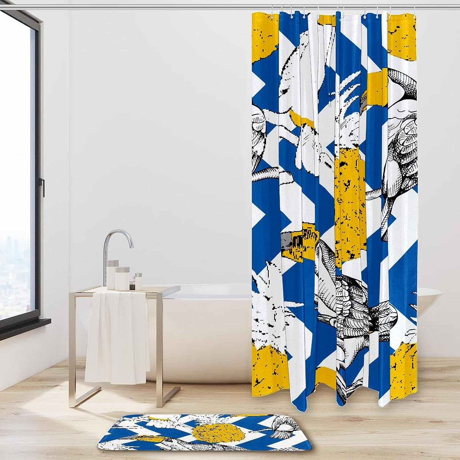 Toucans Pineapple Shower Curtain with Waterproof Fabric | Bathroom Decor