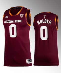 Tra Holder 0 Arizona State Sun Devils Maroon Jersey College Basketball