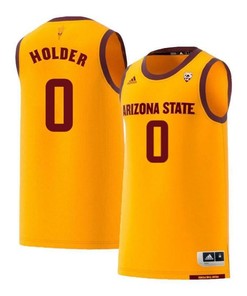 Tra Holder 0 Arizona State Sun Devils Retro Basketball Men Jersey - Yellow