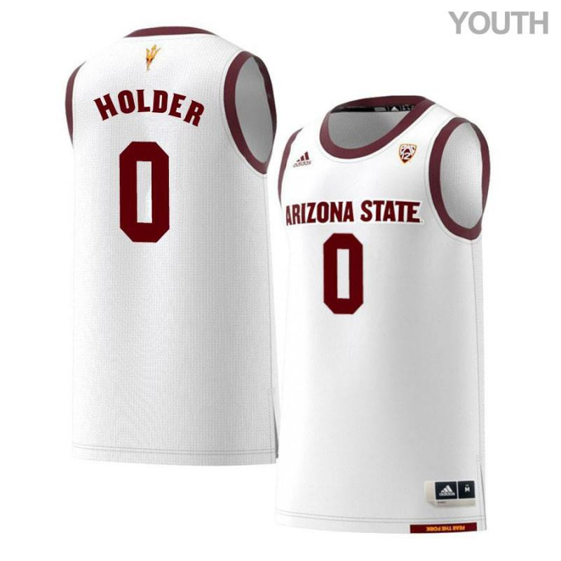 Tra Holder 0 Arizona State Sun Devils Retro Basketball Youth Jersey - White