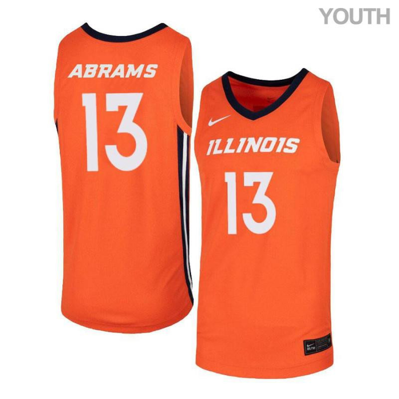 Tracy Abrams 13 Illinois Fighting Illini Elite Basketball Youth Jersey - Orange
