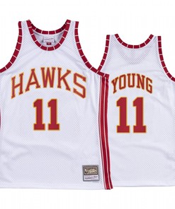 Trae Young 11 Atlanta Hawks Hardwood Classics Jersey White